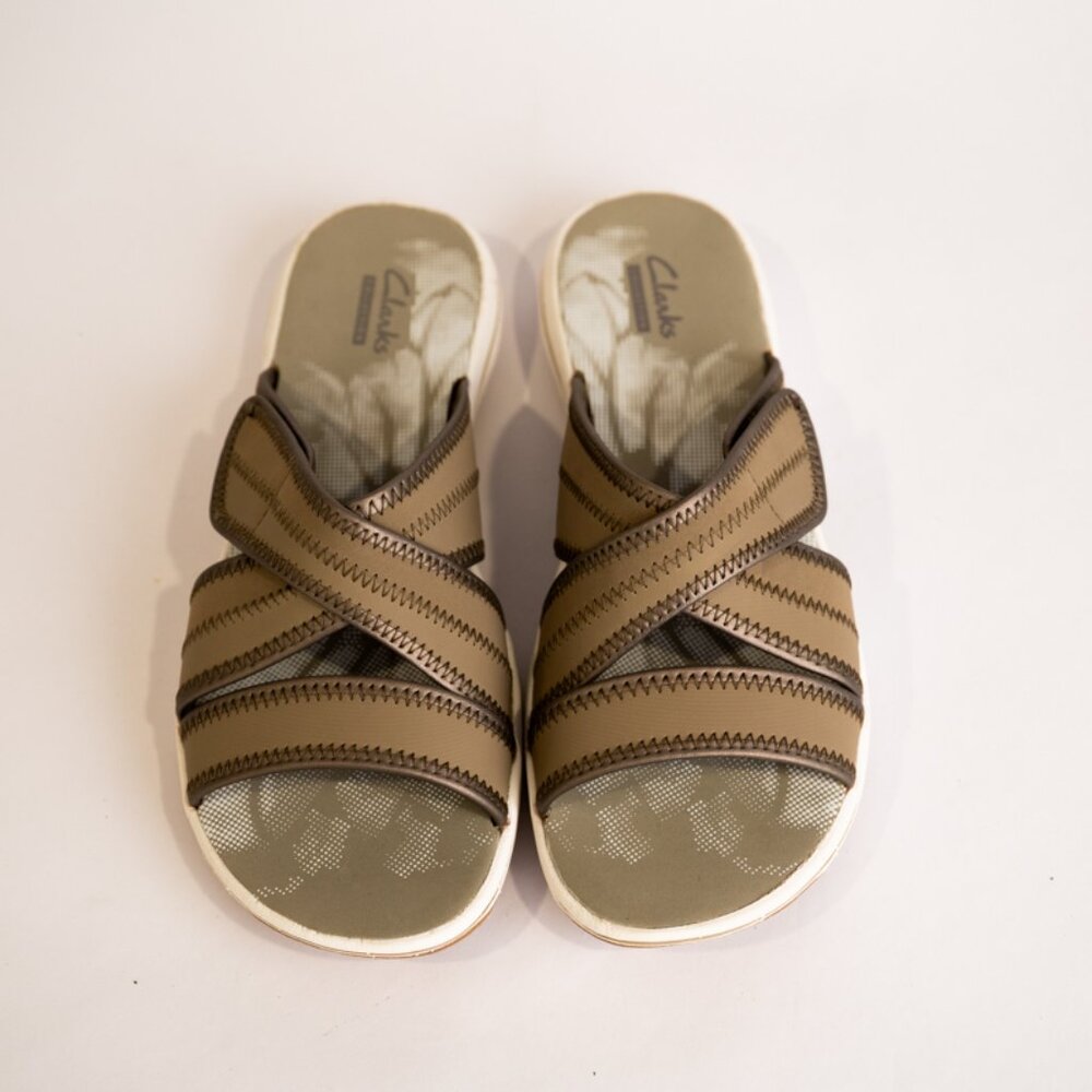 Clarks Brinkley Arney Greystone Women's Size 7 Slide Sandal